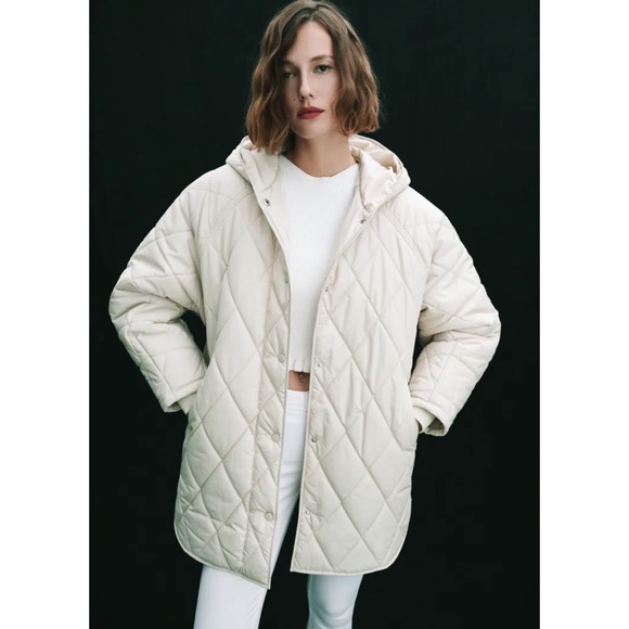 LAST 1!🔥ZARA OVERSIZED QUILTED PUFFER WATER REPELLENT COAT - Picture 13 of 16